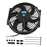 JDMSPEED 10" inch Universal Slim Fan Engine Cooling Racing Electric Radiator Pull Push