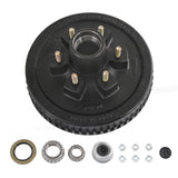 JDMSPEED 12"X2" Trailer Brake Hub Drum Kit 6 on 5.5" for 5200 - 6000 lbs axle