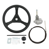 JDMSPEED 14 Feet Boat Rotary Steering System Outboard Kit Marine W/13.5" Wheel SS13714