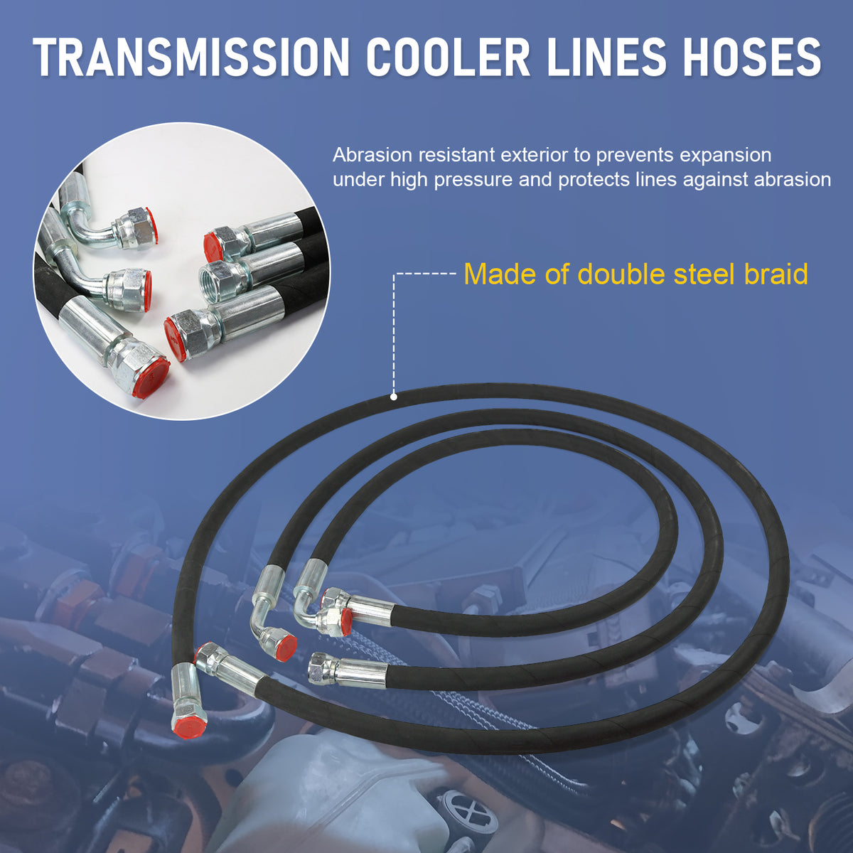 Upgraded Allson Transmsson Cooler Lnes For 2006-2010 GM 6.6L