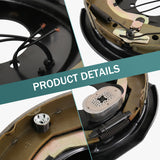 JDMSPEED 2 Pair 12x2 Electric Trailer Brake 12" x 2" Assembly Set 7000 lbs Axle 21005