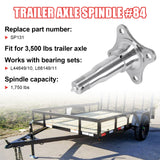 JDMSPEED 2 pcs #84 E-Z Lube Spindles w/ Brake Flange NEW For 3500 lb Axle L44649/L68149