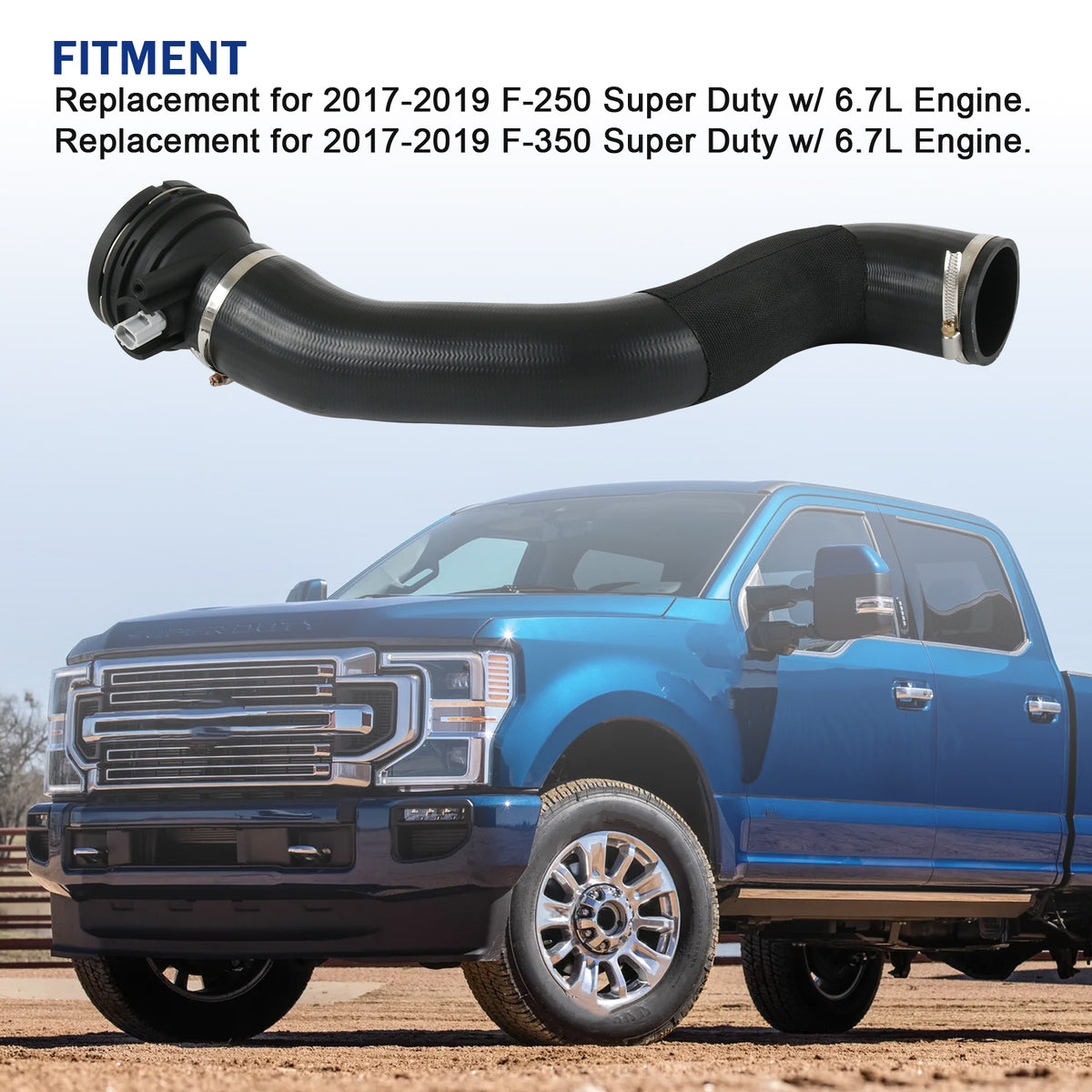 JDMSPEED For 2017-2019 F-250 F350 6.7 Diesel Intercooler Turbo Hose w