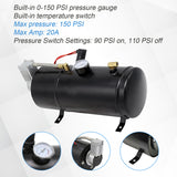 JDMSPEED 150DB 4 Trumpet Air Train Horn 150 PSI Air Compressor Kit For Car Truck 12V