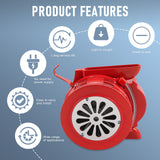 JDMSPEED 12V Handheld Loud Hand Crank Manual Operated Air Raid alarm Siren Horn
