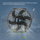 JDMSPEED 10" inch Universal Slim Fan Engine Cooling Racing Electric Radiator Pull Push