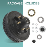 JDMSPEED 12"X2" Trailer Brake Hub Drum Kit 6 on 5.5" for 5200 - 6000 lbs axle