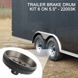 JDMSPEED 12"X2" Trailer Brake Hub Drum Kit 6 on 5.5" for 5200 - 6000 lbs axle