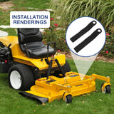 JDMSPEED 2pcs Heavy Duty AR400 Steel Fits Mower King Skidsteer Brush Hog Cutter Blades