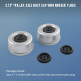 JDMSPEED 2PCS 2.71-2.72 Trailer Axle Dust Cap Cup Grease Cover RV Camper EZ Lube