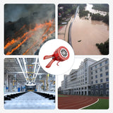 JDMSPEED 12V Handheld Loud Hand Crank Manual Operated Air Raid alarm Siren Horn