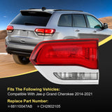 JDMSPEED  Inner Passenger Halogen Tail Light Assembly Fits Jeep Grand Cherokee 2014-20