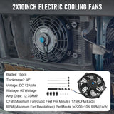 JDMSPEED 10" inch Universal Slim Fan Engine Cooling Racing Electric Radiator Pull Push