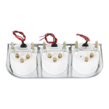 JDMSPEED 2'' 52mm Mechanical Triple 3 Gauge Set Chrome Oil Pressure Volt Meter Water Temp