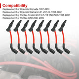 JDMSPEED 10.5MM HUGE SPARK PLUG WIRES SET CHEVY GM PONTIAC CHEVROLET LS1 LS2 LS3
