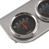 JDMSPEED 2" 52mm Chrome Car 3 in 1 Triple Gauge Set Kit AMP Meter Oil Pressure Water Temp
