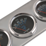 JDMSPEED 2" 52mm Chrome Car 3 in 1 Triple Gauge Set Kit AMP Meter Oil Pressure Water Temp