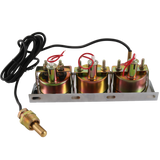 JDMSPEED 2" 52mm Chrome Car 3 in 1 Triple Gauge Set Kit AMP Meter Oil Pressure Water Temp