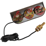 JDMSPEED 2" 52mm Chrome Car 3 in 1 Triple Gauge Set Kit AMP Meter Oil Pressure Water Temp