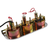 JDMSPEED 2" 52mm Chrome Car 3 in 1 Triple Gauge Set Kit AMP Meter Oil Pressure Water Temp