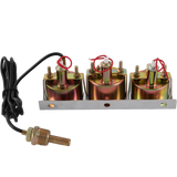 JDMSPEED 2'' 52mm Mechanical Chrome Triple Gauge Set Oil Pressure Water Temp Volt Meter