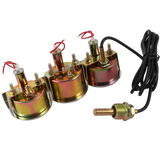 JDMSPEED 2'' 52mm Mechanical Chrome Triple Gauge Set Oil Pressure Water Temp Volt Meter
