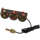 JDMSPEED 2'' 52mm Mechanical Chrome Triple Gauge Set Oil Pressure Water Temp Volt Meter