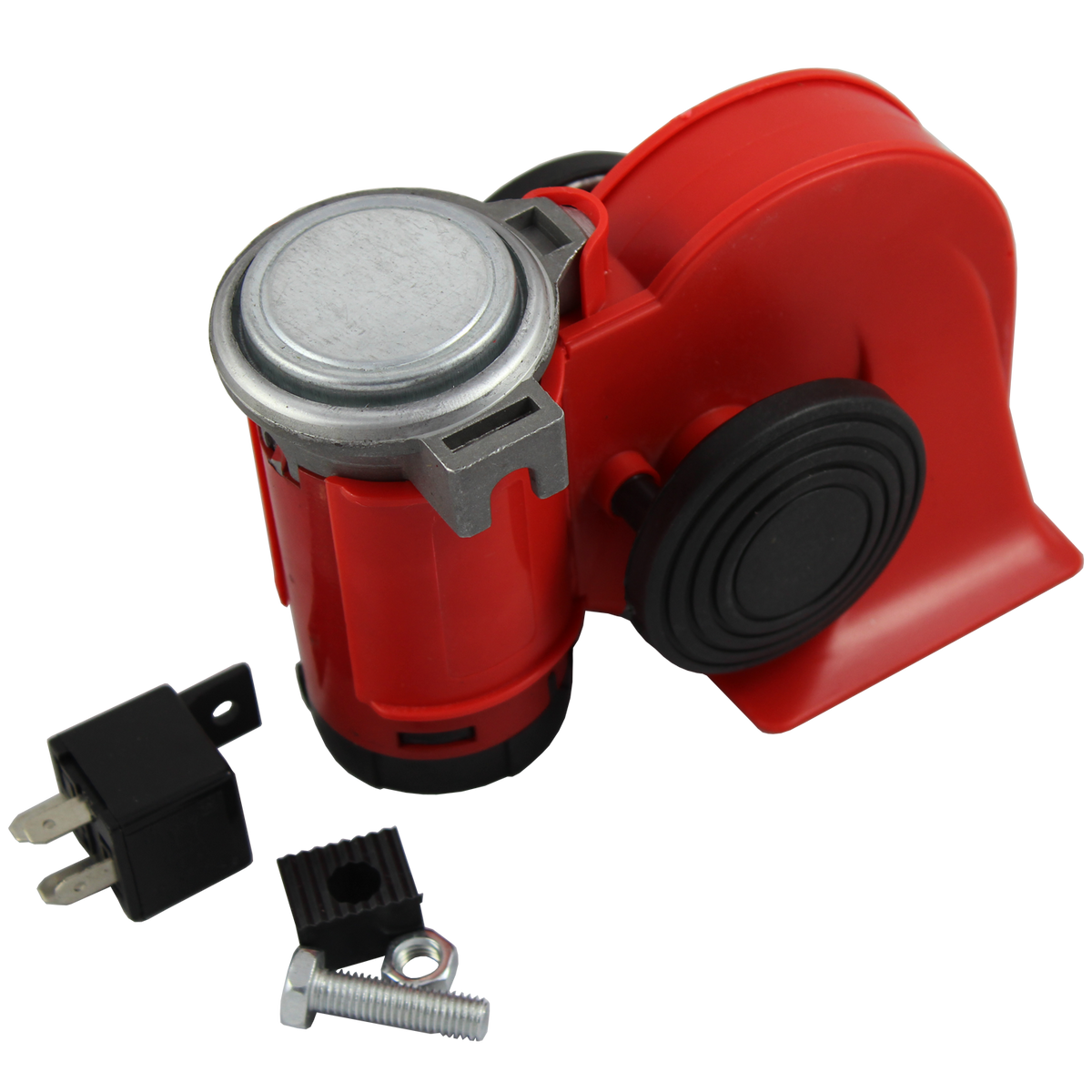 JDMSPEED New Nautilus Super Loud 12v Red Twin Auto Machine Air Horn 13 JDMSPEED Motor