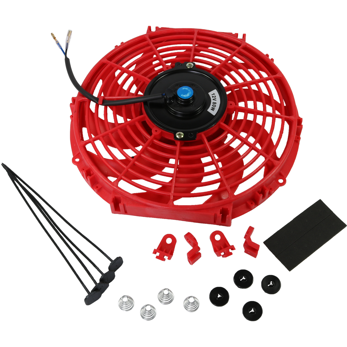 JDMSPEED Universal 12" Engine Cooling Fan Slim Pull Push Racing Electr