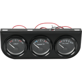 JDMSPEED 2" 52mm 3-in-1 Auto Car Triple Gauge Set NEW Water Temp Oil Pressure Volt Meter