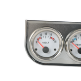 JDMSPEED 2'' 52mm Mechanical Triple 3 Gauge Set Chrome Oil Pressure Volt Meter Water Temp