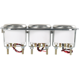 JDMSPEED 2'' 52mm Mechanical Triple 3 Gauge Set Chrome Oil Pressure Volt Meter Water Temp