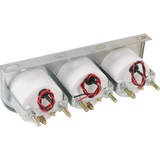 JDMSPEED 2'' 52mm Mechanical Triple 3 Gauge Set Chrome Oil Pressure Volt Meter Water Temp