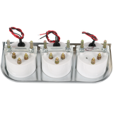 JDMSPEED 2'' 52mm Mechanical Triple 3 Gauge Set Chrome Oil Pressure Volt Meter Water Temp