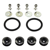 JDMSPEED BLACK UNIVERSAL CNC BILLET BUMPER TRUNK QUICK RELEASE FASTENER KIT