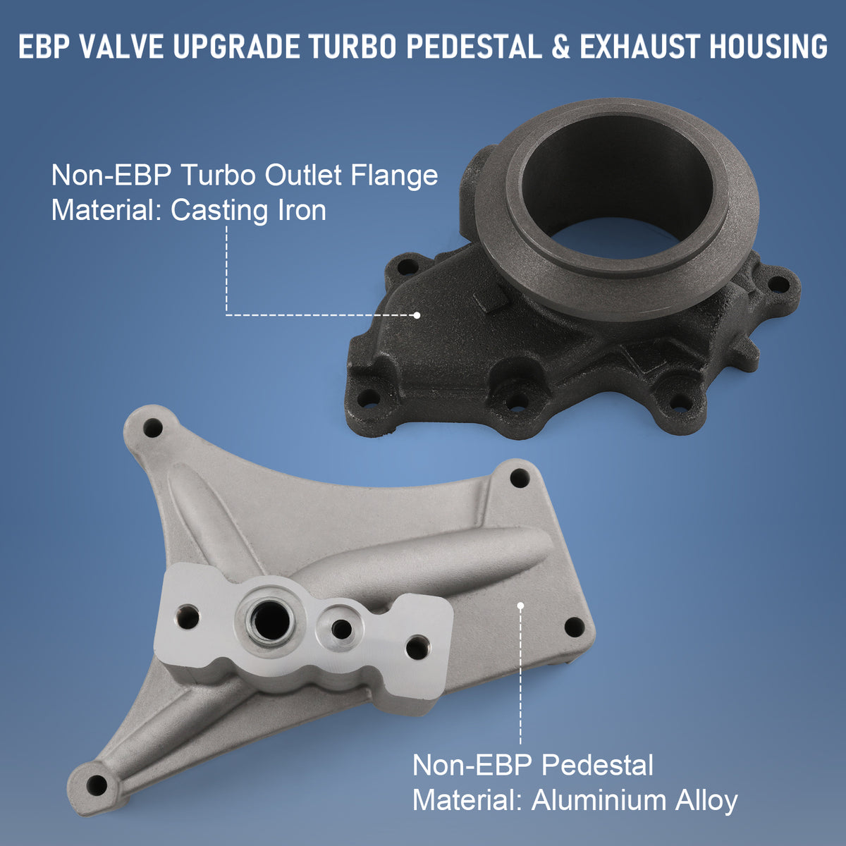 Non-EBPV Turbo Pedestal & Exhaust Housing For 1994-1997 Ford F250 Diesel 7.3L V8