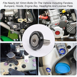 JDMSPEED 20pcs Black Billet Aluminum Fender/Bumper Washer/Bolt Engine Bay Dress Up Kit