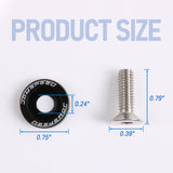 JDMSPEED 20pcs Black Billet Aluminum Fender/Bumper Washer/Bolt Engine Bay Dress Up Kit