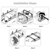 JDMSPEED 2pcs Black Roof Rack Cross Bar Crossbars For 15-17 Toyota Highlander XLE Limited