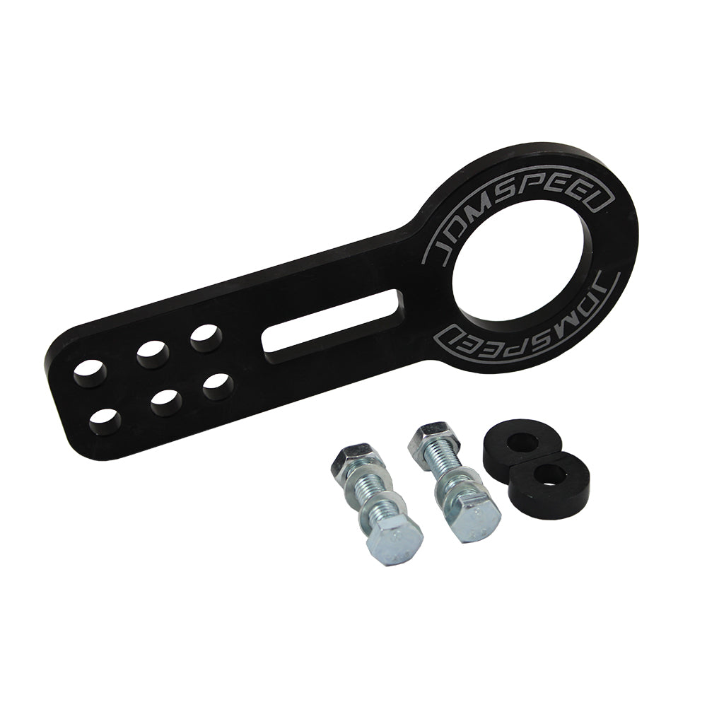 JDMSPEED Brand New Black Racing Front Towing Hook Kit CNC Billet Alumi