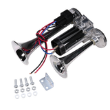 JDMSPEED 12V 150DB Dual Trumpets Super Loud Electric Horn Car Truck Boat Train Speaker