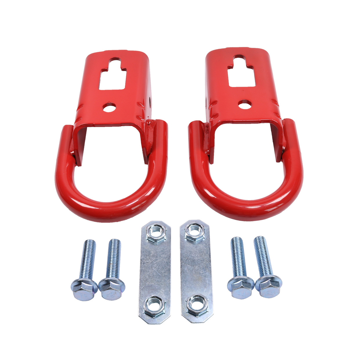 JDMSPEED Set of 2 Red Front Tow Hooks For Ford F-150 FL3Z-17N808-A