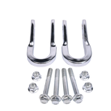 JDMSPEED 23253074 Chrome Recovery Hooks Tow Hooks Set For 2015-2019 Colorado GMC Canyon