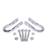 JDMSPEED 23253074 Chrome Recovery Hooks Tow Hooks Set For 2015-2019 Colorado GMC Canyon