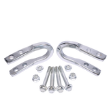 JDMSPEED 23253074 Chrome Recovery Hooks Tow Hooks Set For 2015-2019 Colorado GMC Canyon