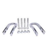 JDMSPEED 23253074 Chrome Recovery Hooks Tow Hooks Set For 2015-2019 Colorado GMC Canyon