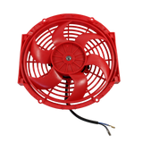 JDMSPEED 10 inch Red Slim Fan Push Pull Electric Radiator Cooling 12V Mount Universal Kit