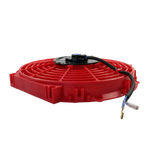 JDMSPEED 10 inch Red Slim Fan Push Pull Electric Radiator Cooling 12V Mount Universal Kit