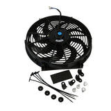 JDMSPEED 1x14'' inch Universal Slim Pull Push Racing Electric Radiator Fan Engine Cooling
