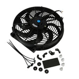 JDMSPEED 1x14'' inch Universal Slim Pull Push Racing Electric Radiator Fan Engine Cooling